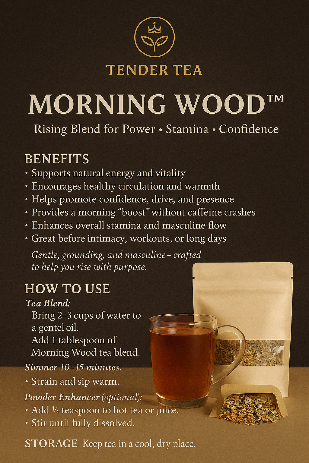 Morning Wood – Vitality · Warmth · Daily Energy Tender Tea